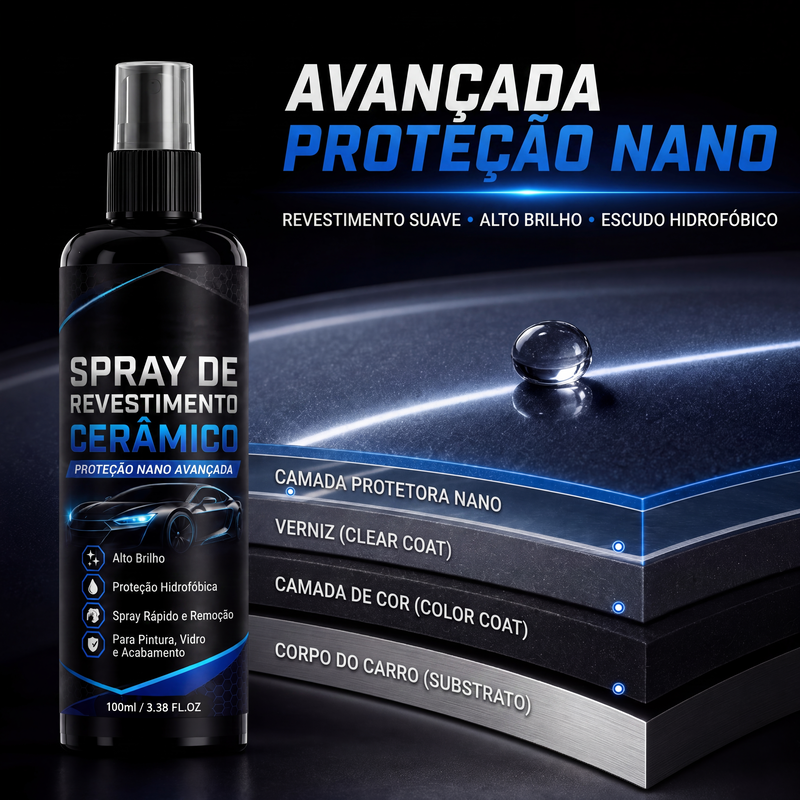 ✨ Quick Ceramic Coating Spray | 50% Off ⏰ Limited Time, Hydrophobic Car Paint Care 💧